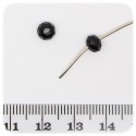 50 PZ - PERLE 6x4 NERO - PERLINE VETRO RONDELLA SFACCETTATA CRISTALLO CINESE