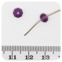 50 PZ - PERLE 6x4 VIOLA - PERLINE VETRO RONDELLA SFACCETTATA CRISTALLO CINESE