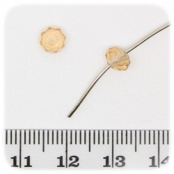 50 PZ - PERLE 6x4 GIALLO - PERLINE VETRO RONDELLA SFACCETTATA CRISTALLO CINESE