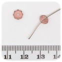 50 PZ - RONDELLE SFACCETTATE ROSA - PERLINE VETRO 6X4 MM