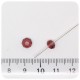 50 PZ - PERLINE VETRO RONDELLA SFACCETTATA 6X4 MM - ROSA ANTICO