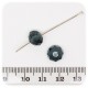 30 PZ - PERLE 10x7 BLU NOTTE - PERLINE VETRO RONDELLA SFACCETTATA CRISTALLO CINESE