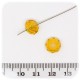 30 PZ - PERLE 10x7 GIALLO - PERLINE VETRO RONDELLA SFACCETTATA CRISTALLO CINESE