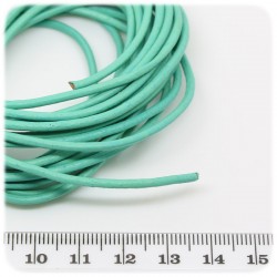 3 MT - FILO AZZURRO 2 MM CUOIO - COMPONENTE BIGIOTTERIA BASE BRACCIALE E COLLANA