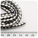 2 MT - FILO IMITAZIONE CUOIO 4 MM - BLACK & WHITE