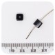 20 PZ - PERLE CUBO NERO - PERLINE VETRO SFACCETTATE 6 MM