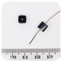 20 PZ - PERLE CUBO NERO - PERLINE VETRO SFACCETTATE 6 MM