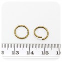 100 PZ - ANELLINI BRONZO 10 MM - MINUTERIA ANELLI APRIBILI TONDI BIGIOTTERIA
