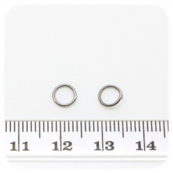 100 PZ - ANELLINI NERO 6 MM - MINUTERIA ANELLI APRIBILI TONDI BIGIOTTERIA
