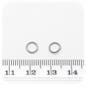 100 PZ - ANELLINI NERO 6 MM - MINUTERIA ANELLI APRIBILI TONDI BIGIOTTERIA