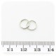 50 PZ - ANELLINI DOPPI METALLO - MINUTERIA ANELLI BRISE' TONDI 8 MM