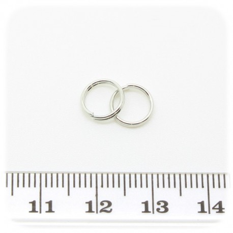 50 PZ - ANELLINI DOPPI METALLO - MINUTERIA ANELLI BRISE' TONDI 8 MM