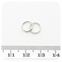 50 PZ - ANELLINI DOPPI METALLO - MINUTERIA ANELLI BRISE' TONDI 8 MM