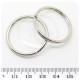 2 PZ - ANELLI DOPPI METALLO - MINUTERIA ANELLI BRISE' ACCIAIO INOX TONDI 32 MM
