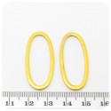 10 PZ - ANELLINI SALDATI OVALE 34X16 MM - ORO