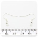 100 PZ - BASE ORECCHINI MONACHELLA UNCINO 18 MM - ARGENTO