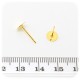 30 PZ - BASE ORECCHINI MONACHELLA PERNO 6 MM - ORO