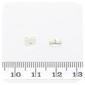 30 PZ - ACCESSORI ORECCHINI TERMINALE METALLO PER MONACHELLA 5 MM - ARGENTO