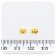 30 PZ - ACCESSORI ORECCHINI TERMINALE METALLO PER MONACHELLA 5 MM - ORO