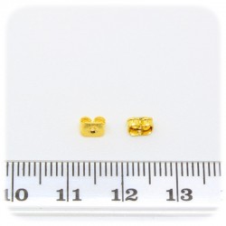 30 PZ - ACCESSORI ORECCHINI TERMINALE METALLO PER MONACHELLA 5 MM - ORO