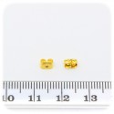 30 PZ - ACCESSORI ORECCHINI TERMINALE METALLO PER MONACHELLA 5 MM - ORO