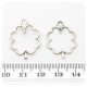 6 PZ - CHANDELIER QUADRIFOGLIO PER ORECCHINI 24 MM - METALLO - 1 OCCHIELLO