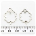 6 PZ - CHANDELIER QUADRIFOGLIO PER ORECCHINI 24 MM - METALLO - 1 OCCHIELLO