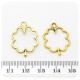 6 PZ - CHANDELIER QUADRIFOGLIO PER ORECCHINI 24 MM - ORO - 1 OCCHIELLO
