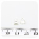 20 PZ - CHIUSURA CORDE 5 MM - ARGENTO