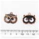 1 PZ - CIONDOLO RAME GUFO - PENDENTE METALLO CHARM ARGENTO TIBETANO