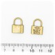 1 PZ - CIONDOLO BROZNO LUCCHETTO - PENDENTE METALLO CHARM ARGENTO TIBETANO