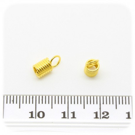 10 PZ - CHIUSURA CORDE 3 MM - ORO