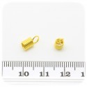 10 PZ - CHIUSURA CORDE 3 MM - ORO