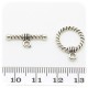 10 PZ - CHIUSURA T-BAR METALLO - MINUTERIA TERMINALE BIJOUX INCASTRO CERCHIO