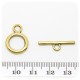10 PZ - CHIUSURA INCASTRO CERCHIO 14 MM - ORO