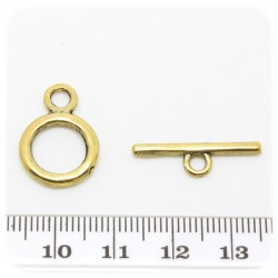 10 PZ - CHIUSURA INCASTRO CERCHIO 14 MM - ORO