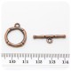 10 PZ - CHIUSURA T-BAR RAME - MINUTERIA TERMINALE BIJOUX INCASTRO CERCHIO