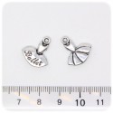 1 PZ - CIONDOLO METALLO TUTU - PENDENTE METALLO CHARM ARGENTO TIBETANO