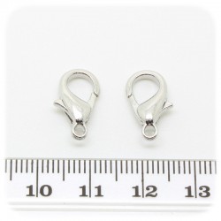 20 PZ - CHIUSURA METALLO 16 MM - MINUTERIA MOSCHETTONE COLLANE E BRACCIALI BIJOUX
