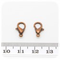20 PZ - CHIUSURA RAME 12 MM - MINUTERIA MOSCHETTONE COLLANE E BRACCIALI BIJOUX