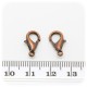 20 PZ - CHIUSURA RAME 14 MM - MINUTERIA MOSCHETTONE COLLANE E BRACCIALI BIJOUX
