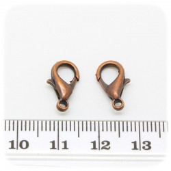 20 PZ - CHIUSURA RAME 14 MM - MINUTERIA MOSCHETTONE COLLANE E BRACCIALI BIJOUX