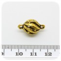 4 PZ -CONNETTORE LINK TONDO 19 MM - 2 OCCHIELLI - ORO