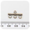 10 PZ -CONNETTORE LINK RETTANGOLO 21 MM - 4 OCCHIELLI - METALLO