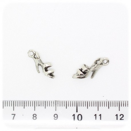1 PZ - CIONDOLO METALLO SANDALO - PENDENTE METALLO CHARM ARGENTO TIBETANO