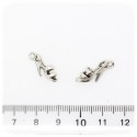1 PZ - CIONDOLO METALLO SANDALO - PENDENTE METALLO CHARM ARGENTO TIBETANO