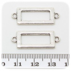 6 PZ -CONNETTORE LINK RETTANGOLO 30 MM - METALLO