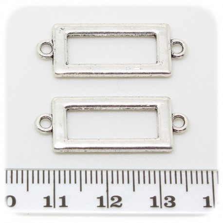 6 PZ -CONNETTORE LINK RETTANGOLO 30 MM - METALLO