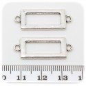 6 PZ -CONNETTORE LINK RETTANGOLO 30 MM - METALLO