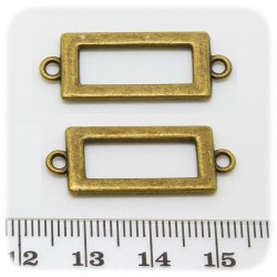 6 PZ -CONNETTORE LINK RETTANGOLO 30 MM - BRONZO